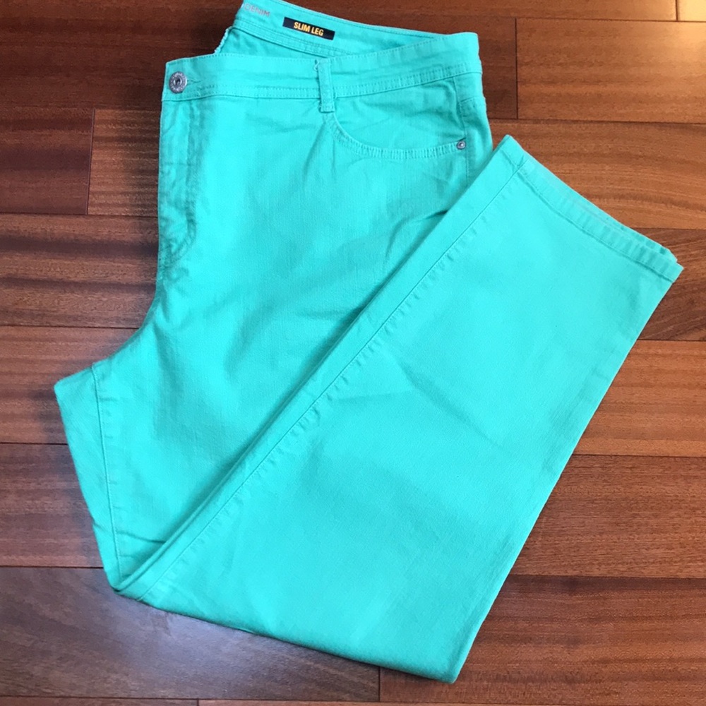 Style & Co Mint Green Denim View 2